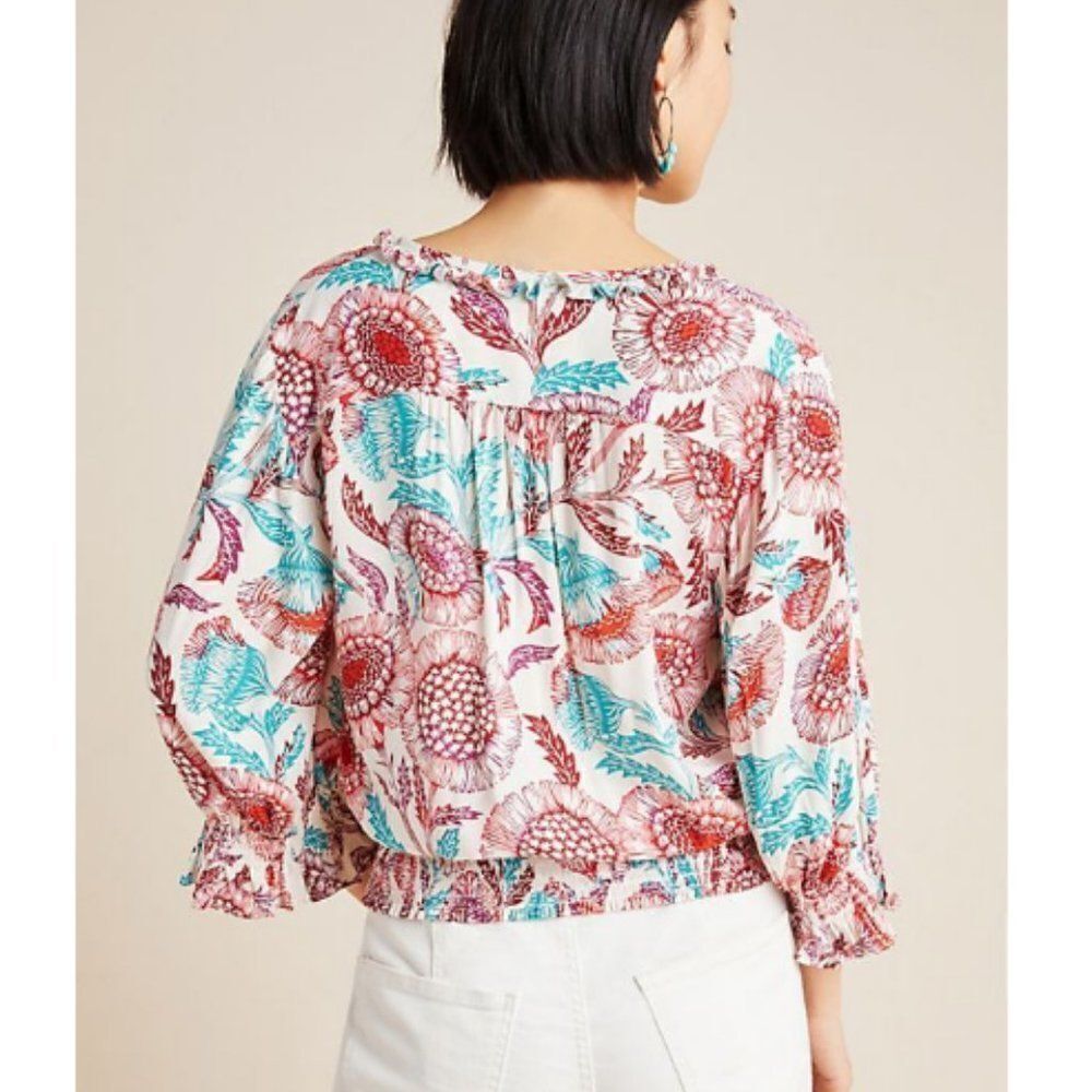 Anthropologie Tugboat Saraya Floral Blouse - Picture 2 of 15